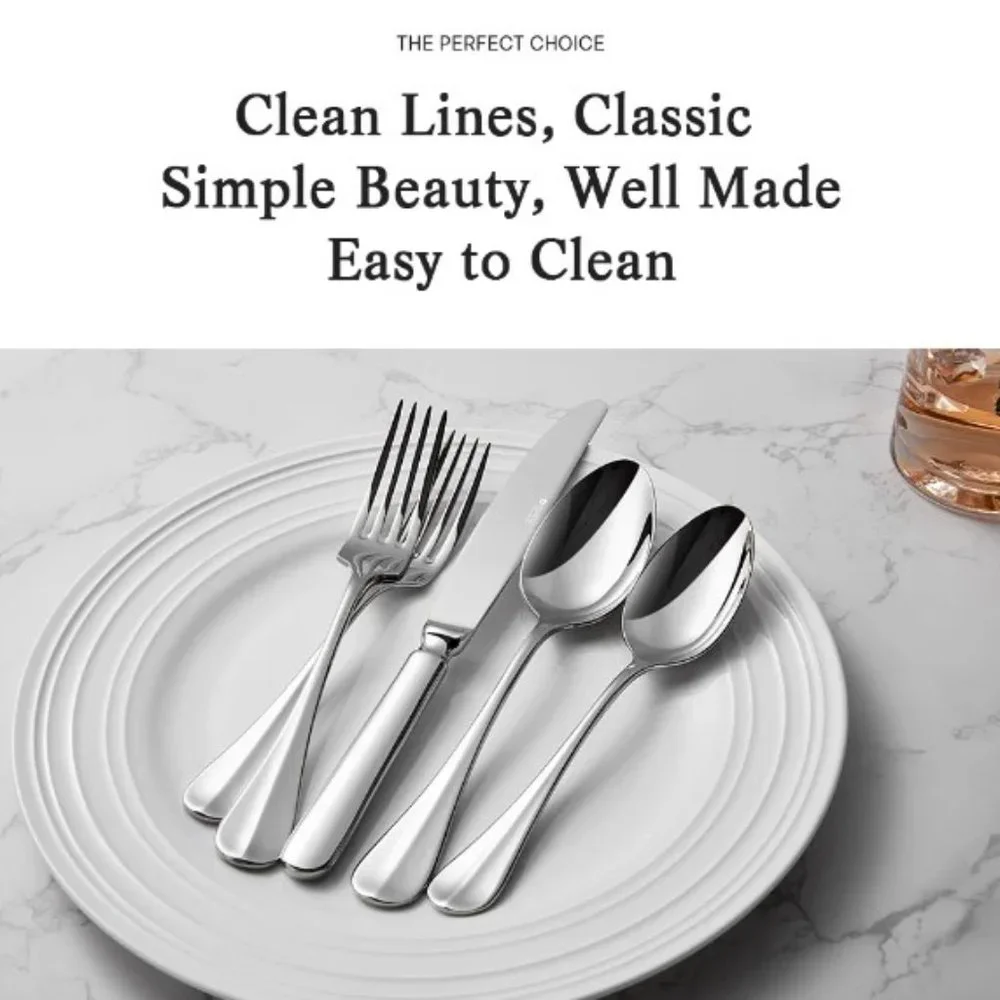 20 pc - Stainless Steel Flatware Set - Fine Silverware Set  (Service for 4)